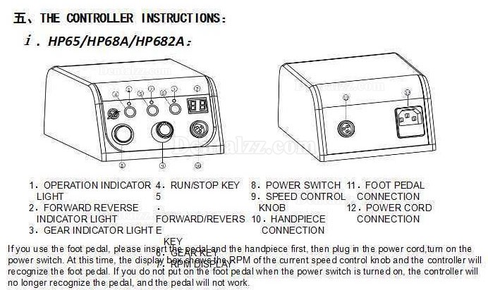 JTT BLDC 歯科ラボブラシレスマイクロモーター +研磨ハンドピース30-50K RPM